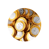 smallbagheadercard50gramsweets chocolate coins
