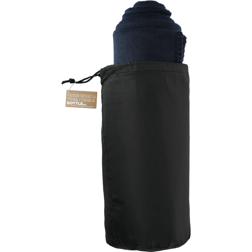 ICON - 100recycledpetfleeceblanketwithrpetpouch navy