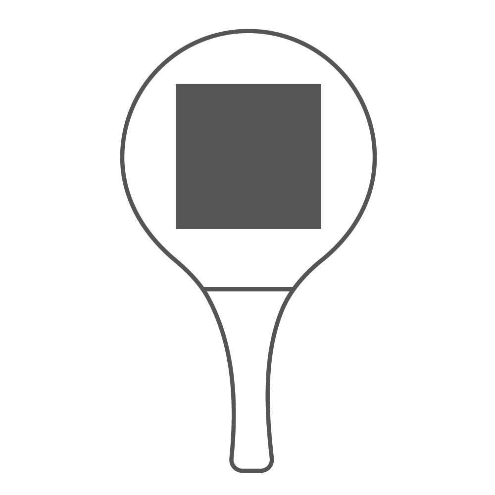 100 x 100 mm - Op één Racket