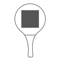 100 x 100 mm - On one Racket