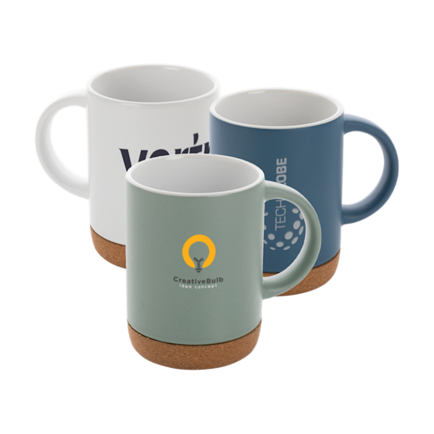Ceramic mug cork base 280ml PLP SQ