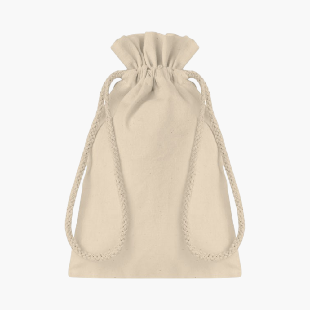 PDP - taskesmallsmallcottondrawcordbag square #F8F8F8 background