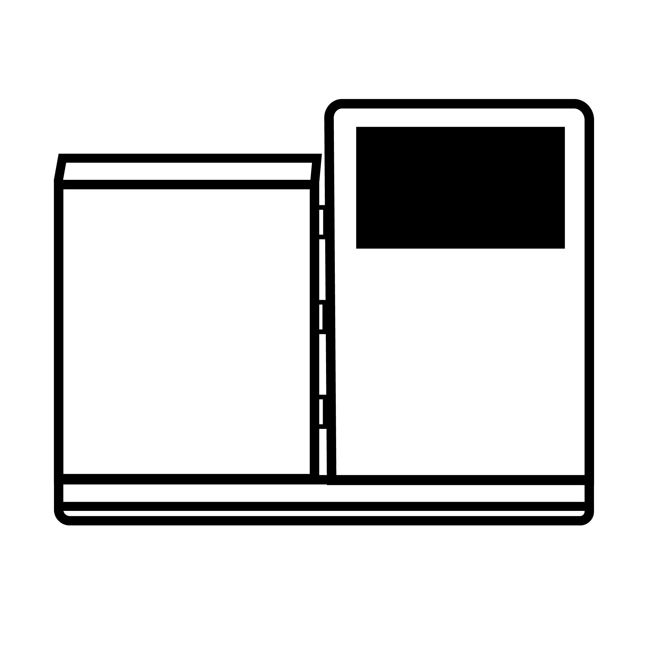 60x20 mm - Recht omhoog