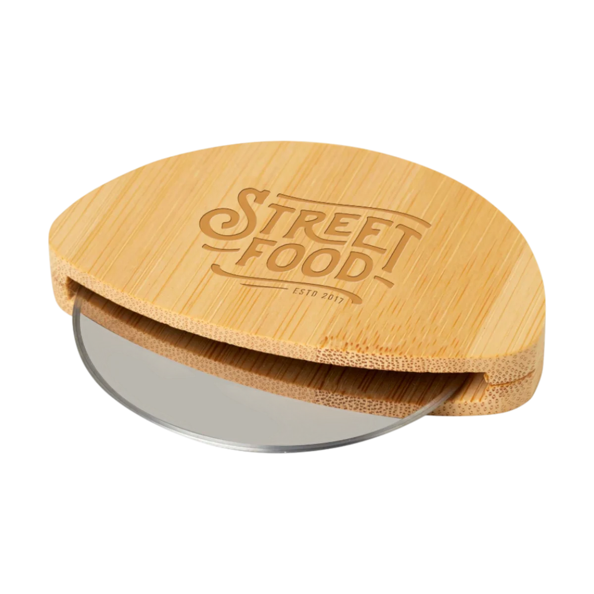Image principale de Bamboo Stainless Steel Pizza Cutter