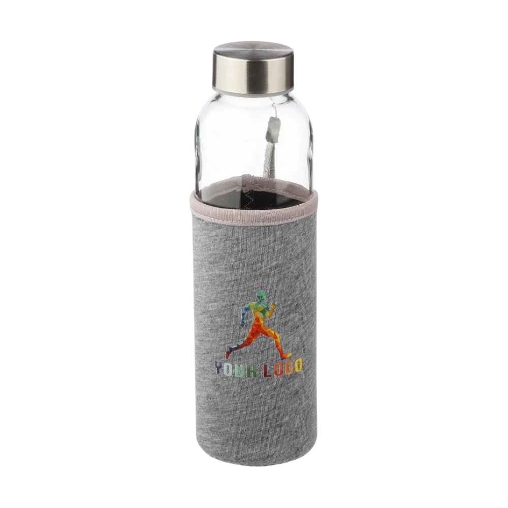 PDP - glassbottle500mlwithneoprenesleevenika square #F8F8F8 background