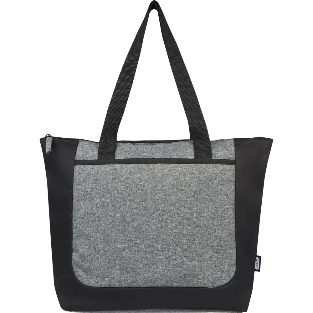 ICON - reclaimgrstwotonezipperedtotebag solid_black_heather_grey