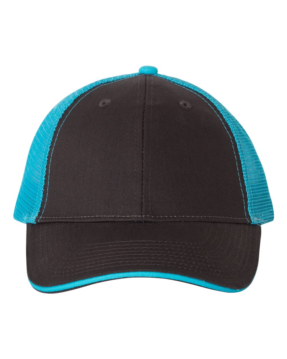COLOR ICON - valucap6panelcap - Black Red
