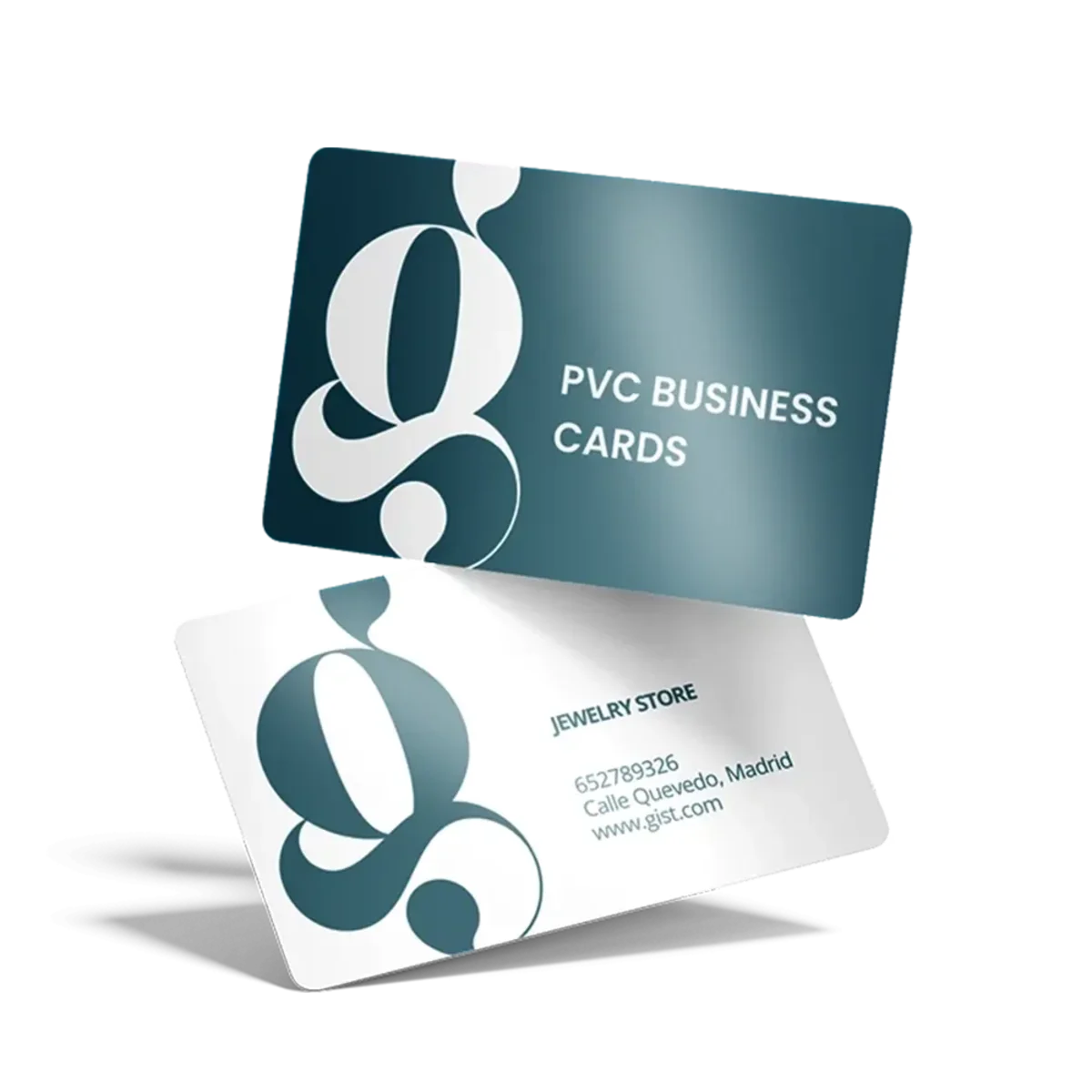 White PVC Business Cards main image