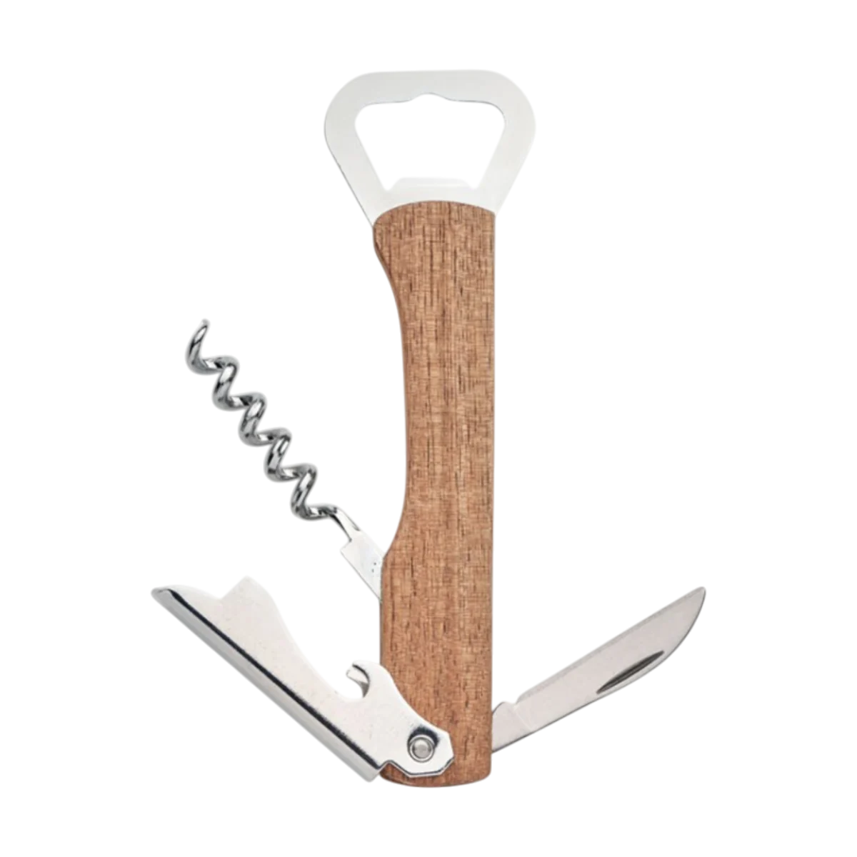 Metal 3-in-1 Acacia Bottle Opener main image