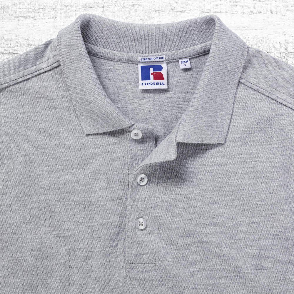 Russell Men Fitted Stretch Polo PDP 3