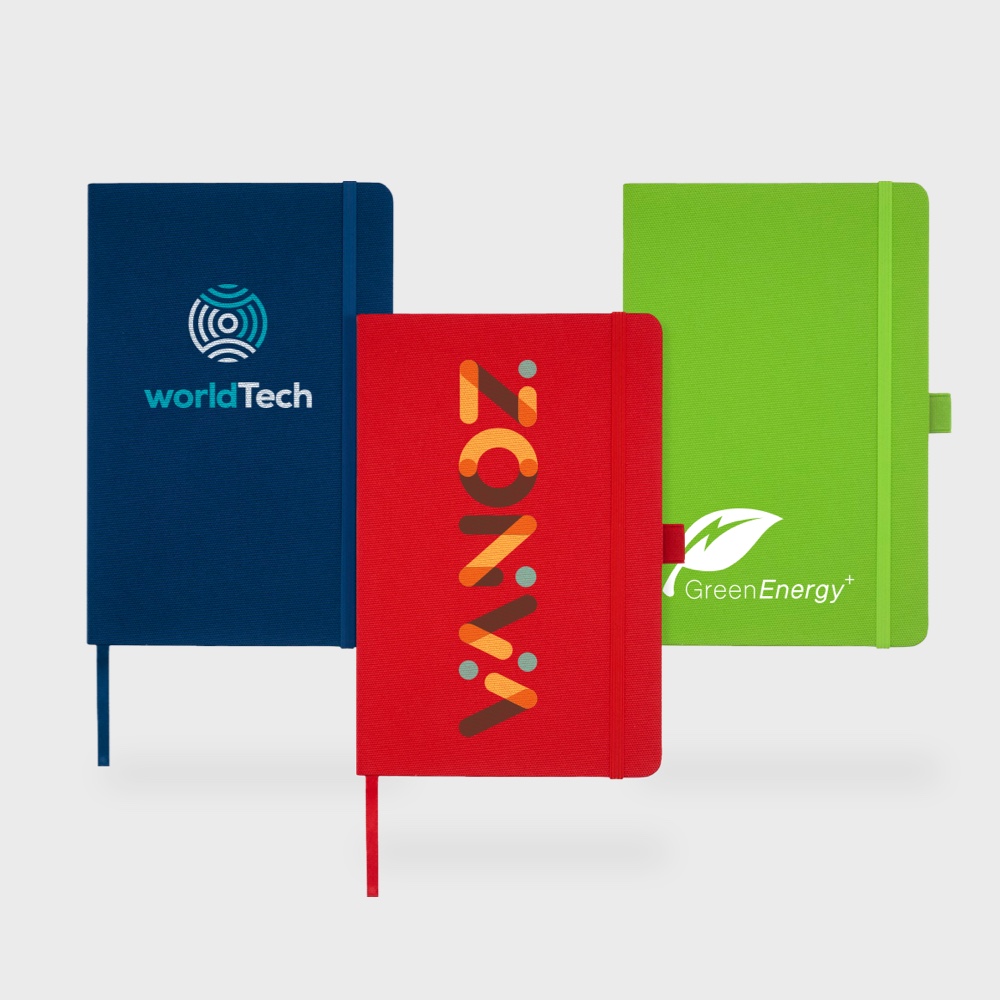 Honua A5 recycled paper notebook with recycled PET cover PLP SQ