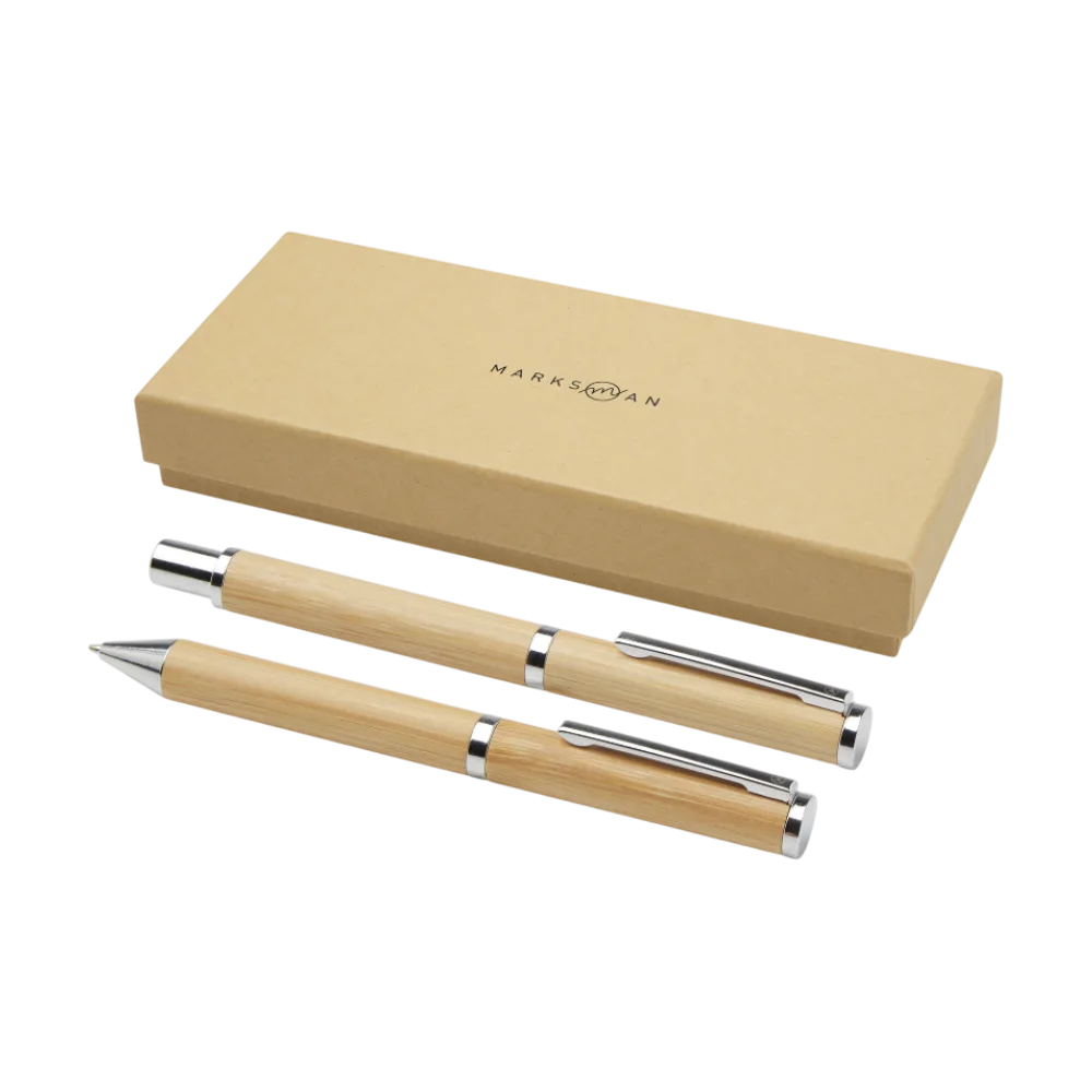 PDP - apolysbambooballpointgiftset square #F8F8F8 background