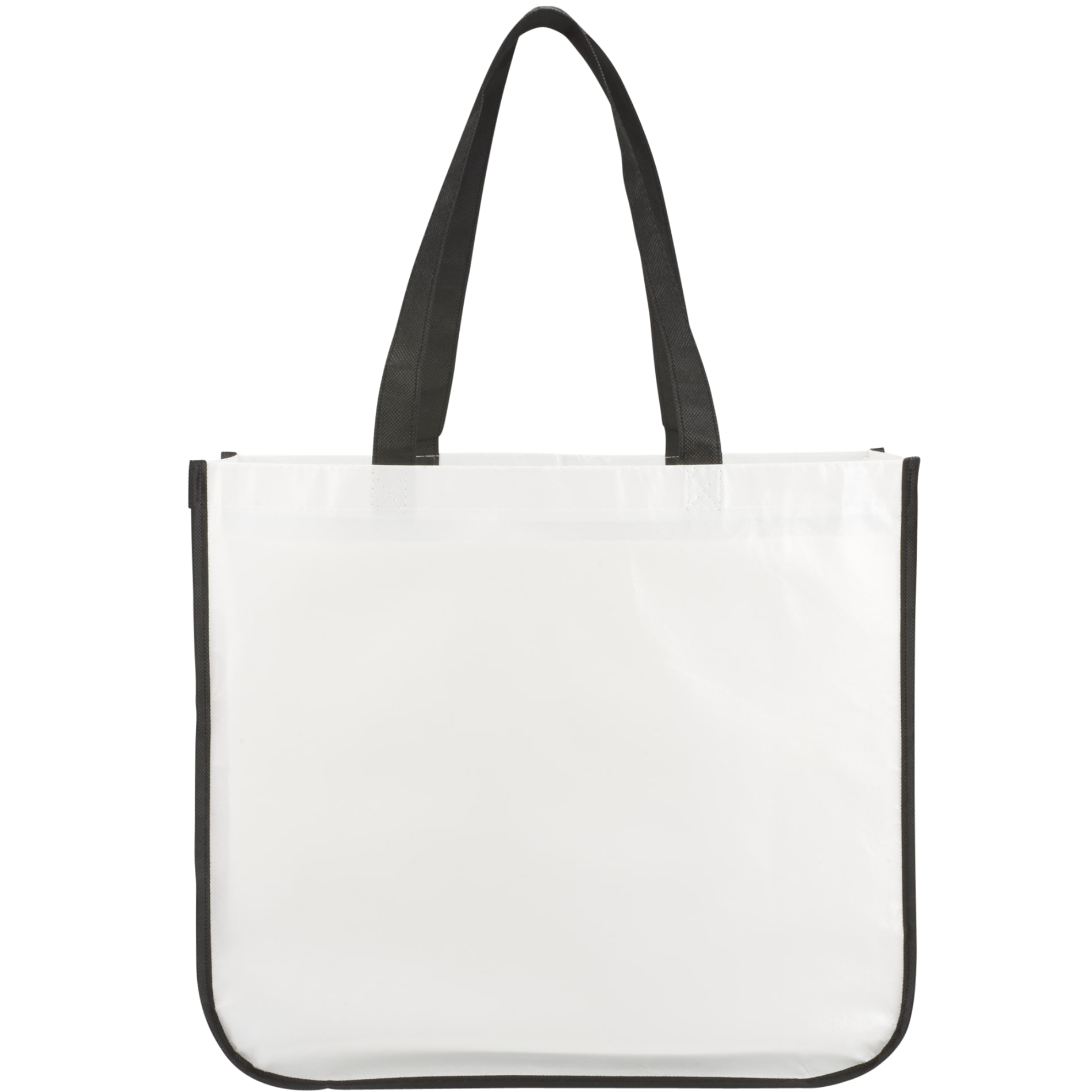 COLOR ICON - glosslaminatednonwovenshoppertote - White