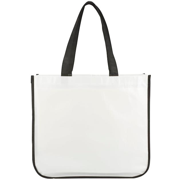 COLOR ICON - glosslaminatednonwovenshoppertote - White