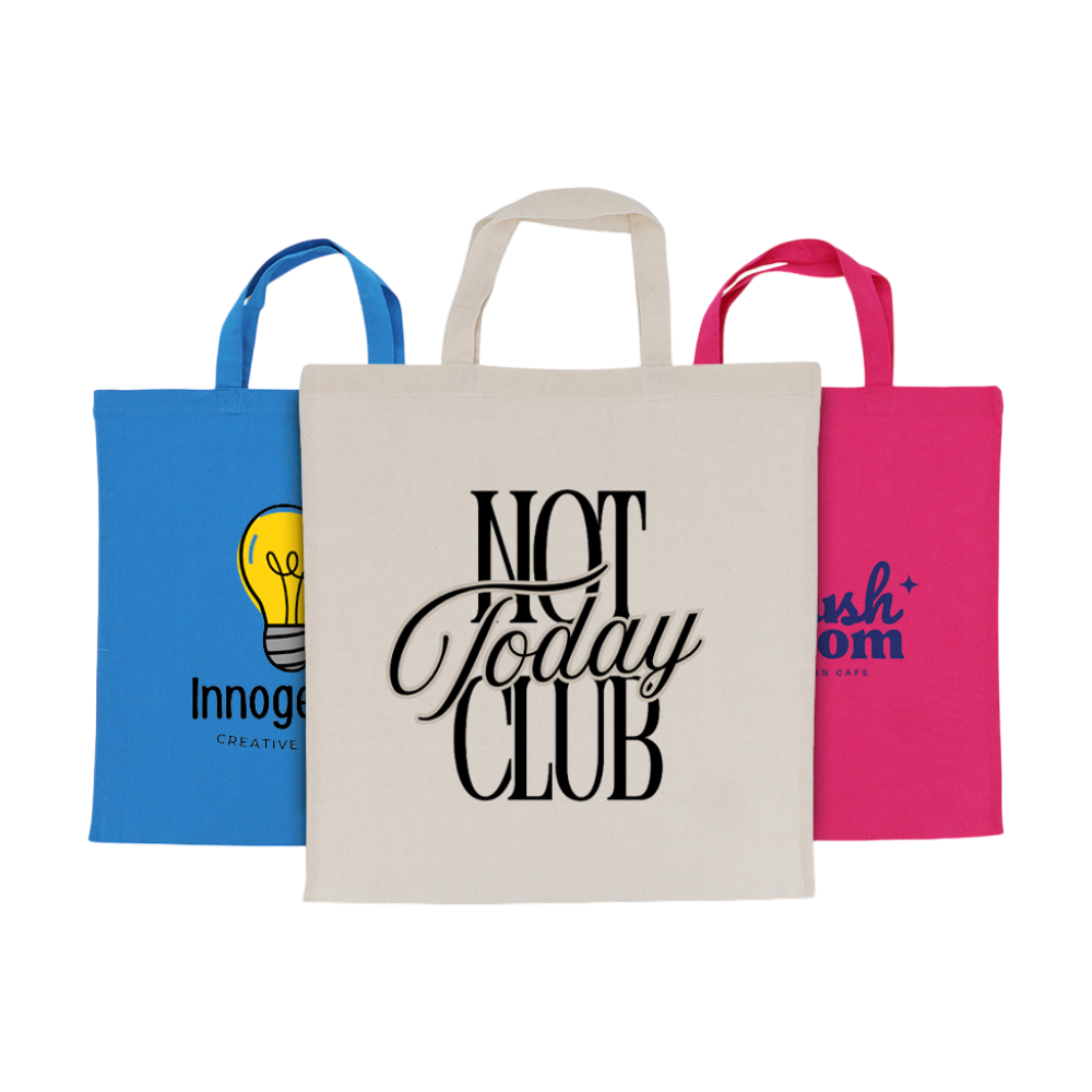 Bolsas de tela de asa corta