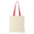 m² cotton tote bag coloured handles red