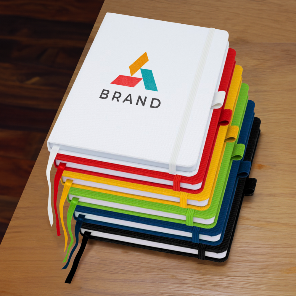 Honua A5 recycled paper notebook with recycled PET cover PDP