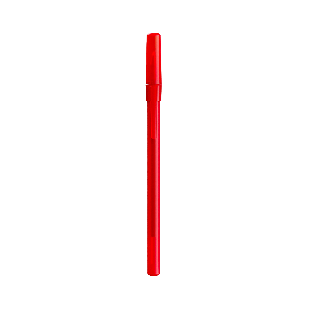 bicroundsticballpen Frosted red