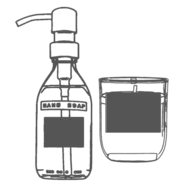 55  40 mm - On the Candle | 40 x 30 mm - On the Soap Dispenser