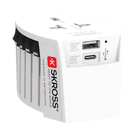 Skross Universal Travel Adapter With Dual USB