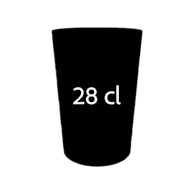 Capacità massima 28 cl