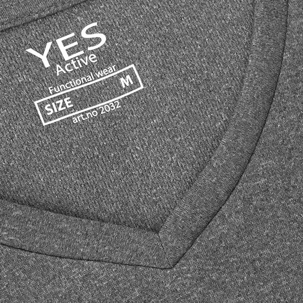 YES Active T-Shirt Women - neck label macro