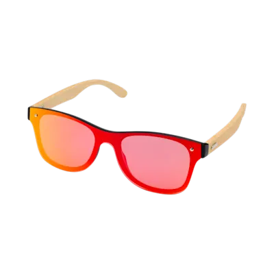 Tan Sunglasses with Bamboo Temples