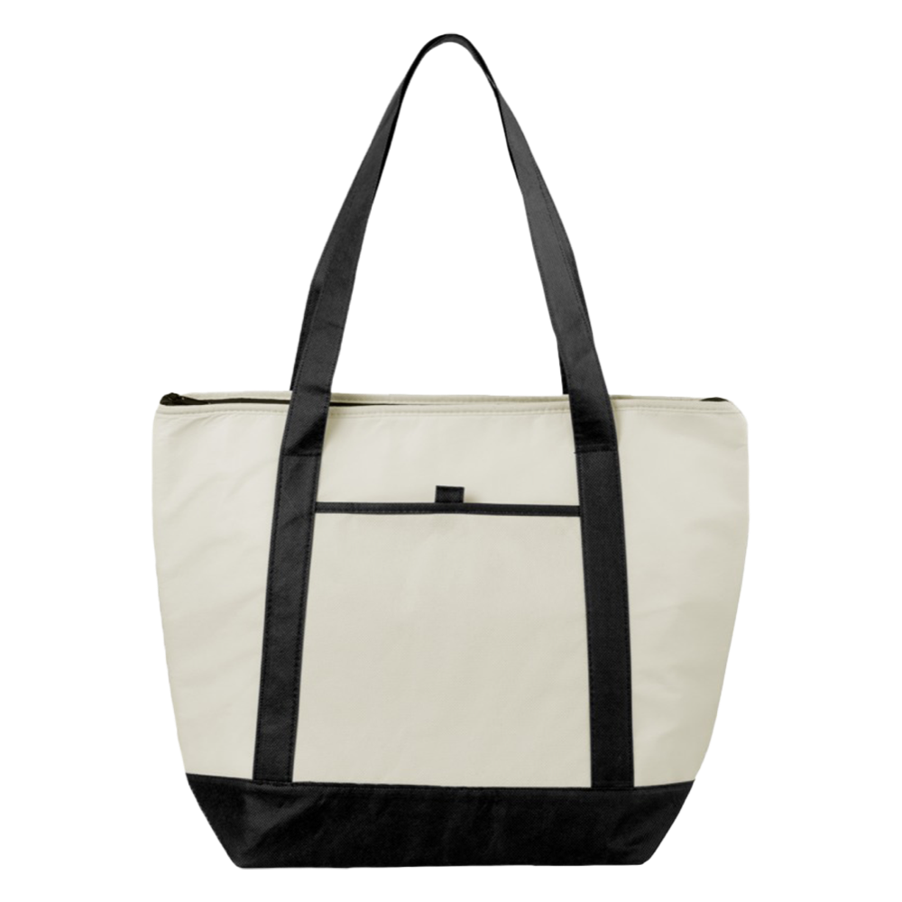 Lighthouse non-woven cooler tote 21L black