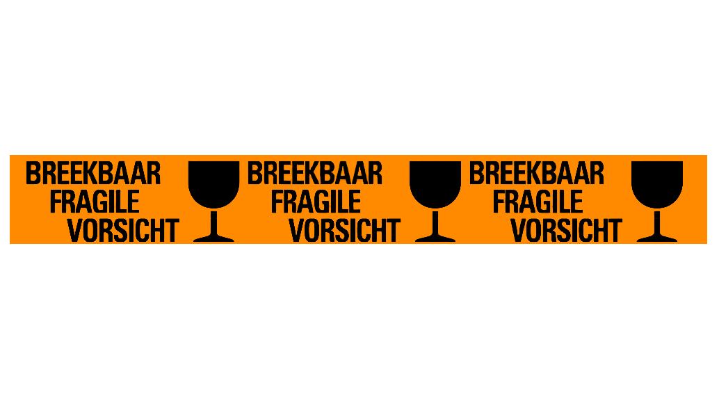 breekbaar fragile vorsicht ORANGE