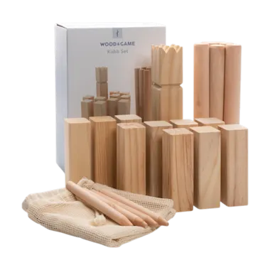 Houten Kubb-set