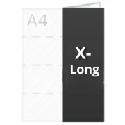 A4 folded to X-Long (4pp)
