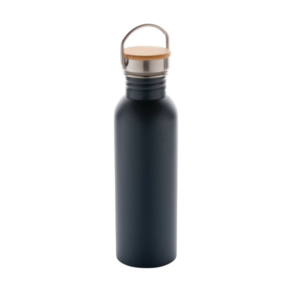 Modern Stainless Steel Bottle with Bamboo Lid main image