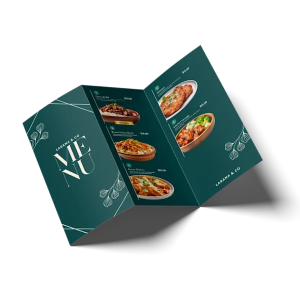 Menu con piega a Z
