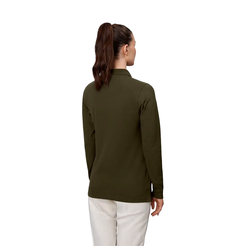 Long Sleeved Polo Shirt Stretch Women - back view