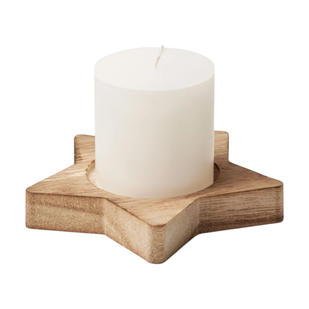 LOTUS Candle on Wooden Base main image
