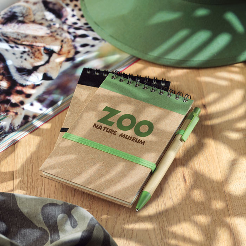 sonoraa6recyclednotepadwithpen setting1