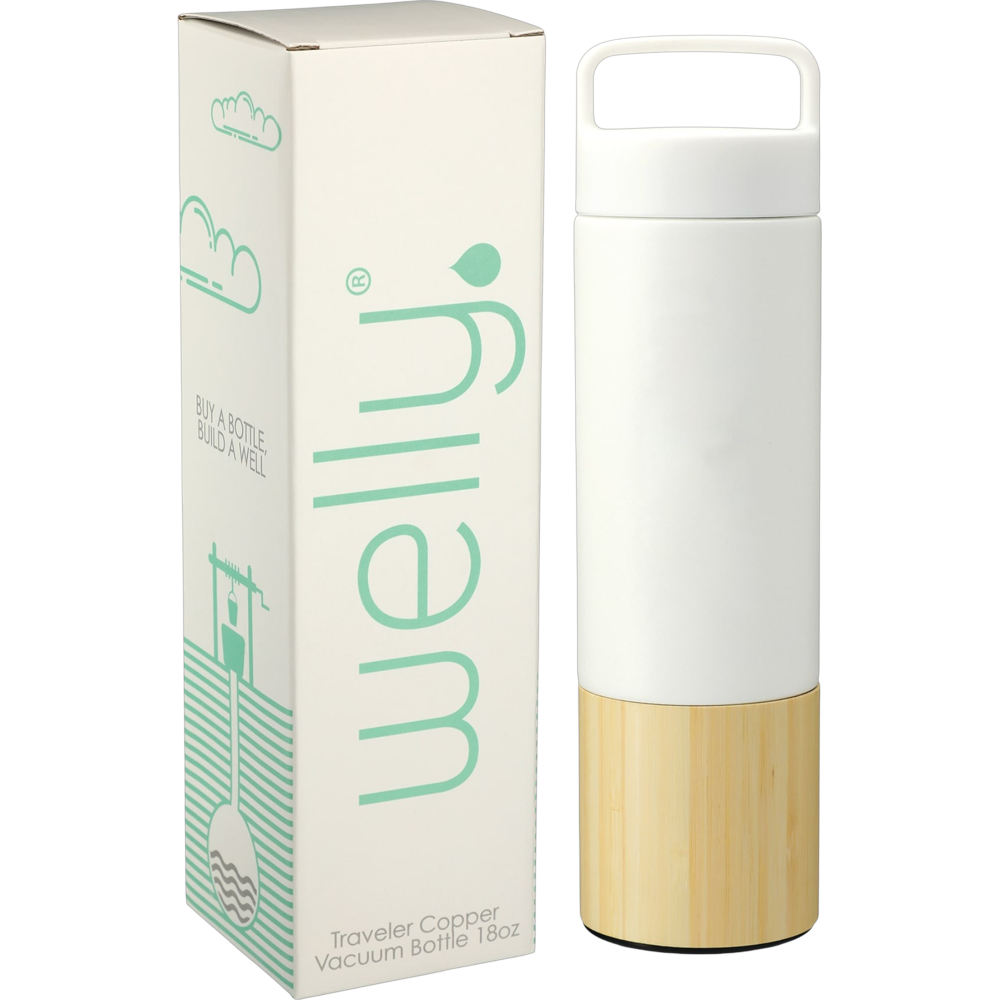 ICON - wellytravelercoppervacuuminsulatedbottle18ozgb white