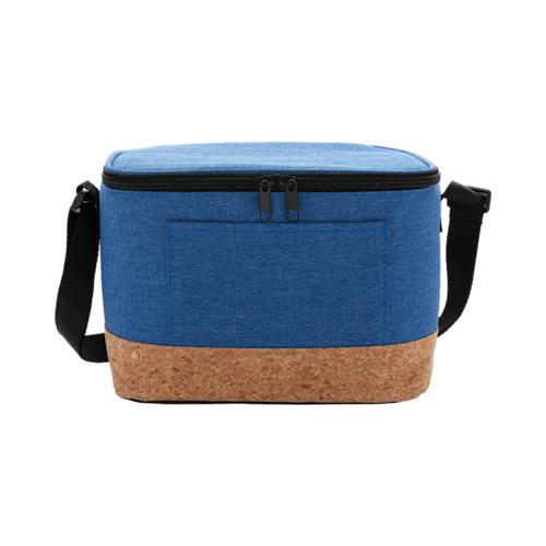 2cooler bag with cork detail blue