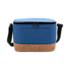 2cooler bag with cork detail blue