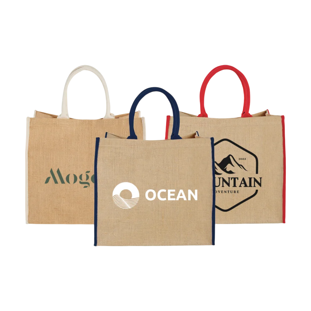 Harry coloured edge jute tote bag 25L PDP