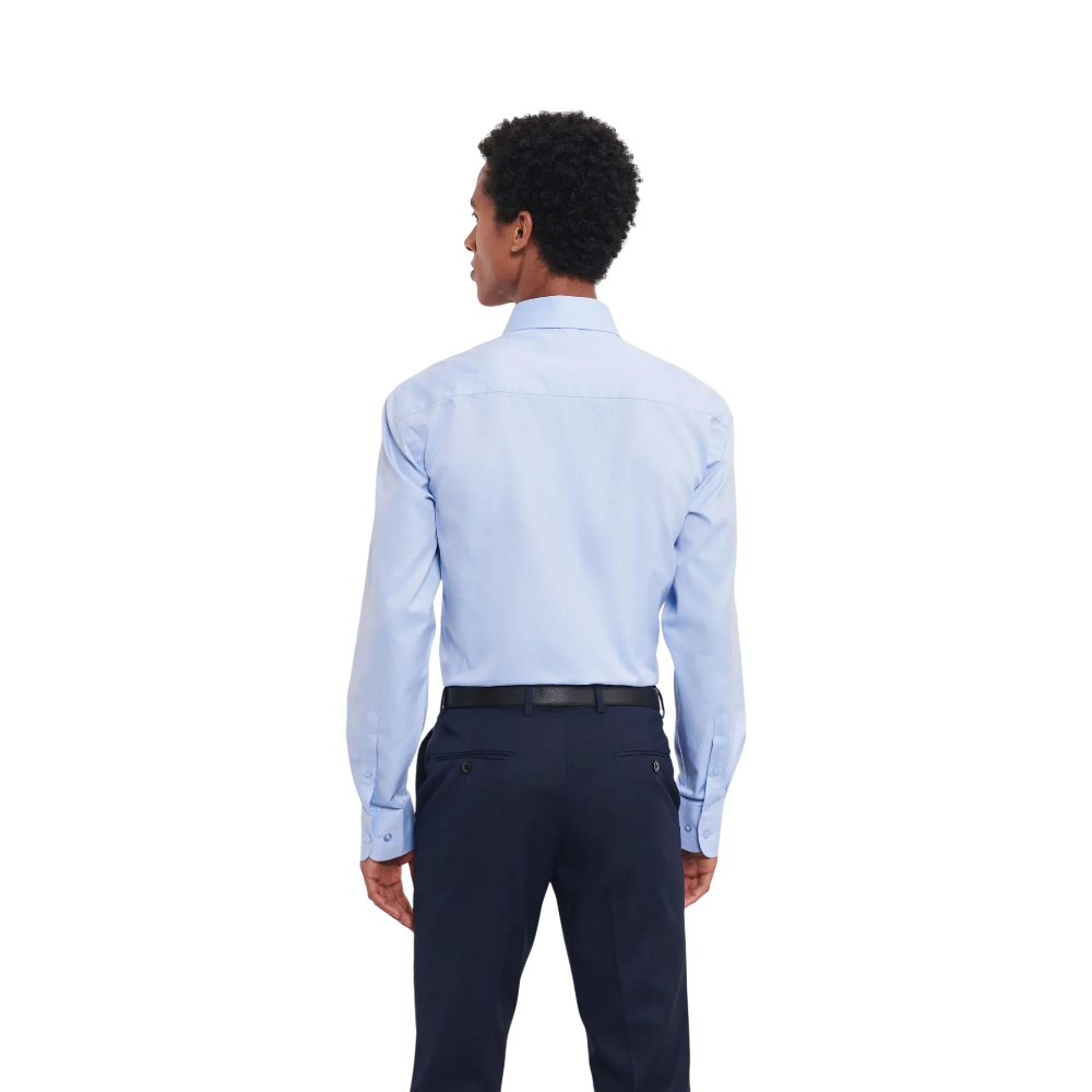 PDP - russellmenlsltailoredherringboneshirt square #00000000 background