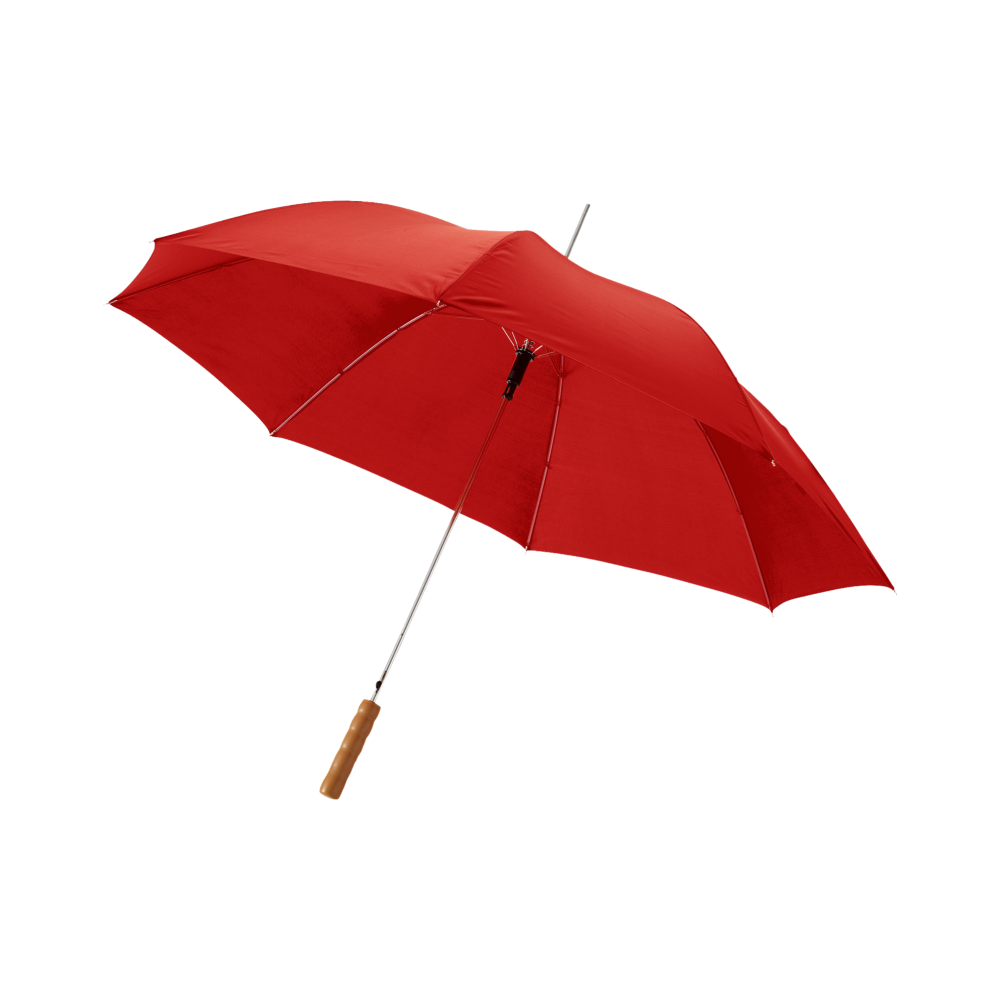 Lisa 23- auto open umbrella with wooden handle red