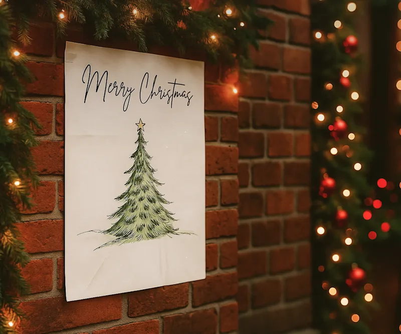 Val op met buitenreclame deze kerst