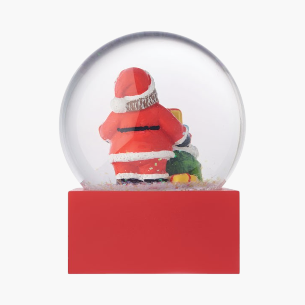PDP - christmasglasssnowballornamentwithpolyresinbase square #F8F8F8 background