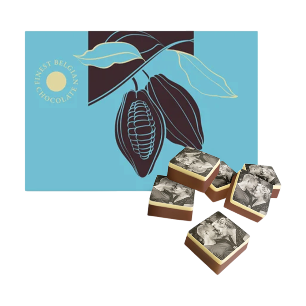 Cioccolatini quadrati con foto