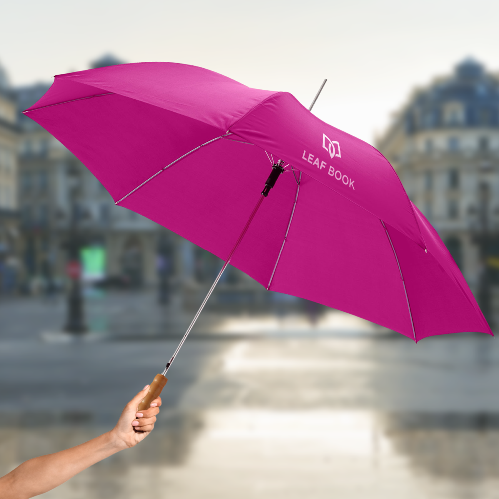 Lisa 23- auto open umbrella with wooden handle PDP Copy