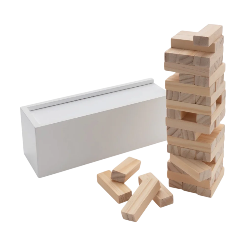 PDP - deluxetumblingtowerwoodblockstackinggame square #F8F8F8 background