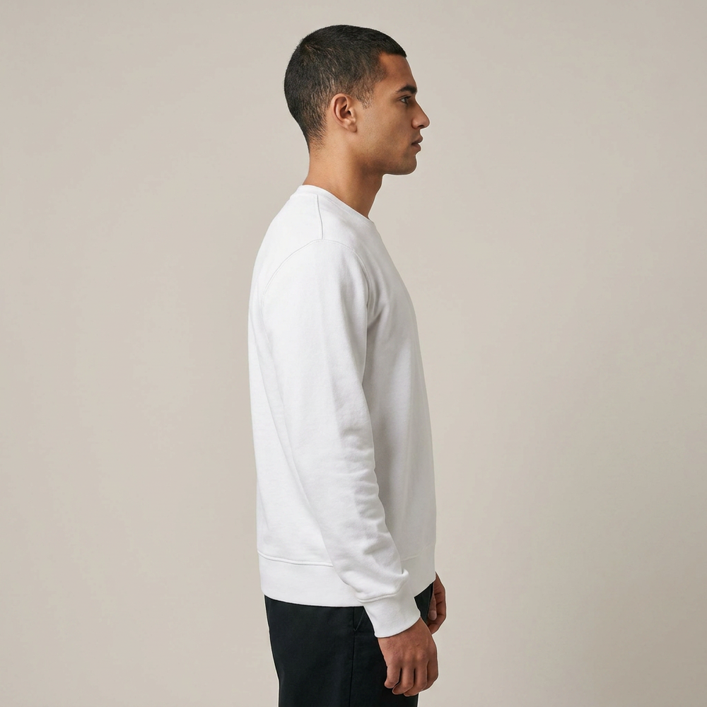 theunisexcrewnecksweatshirtinrecycledcotton - clothing_side_model