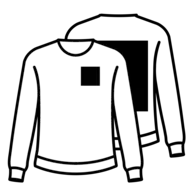 300 x 350 mm - Back Large | 100 x 100 mm - Chest Left