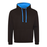 varsityhoodiejusthoods jetblack:sapphireblue